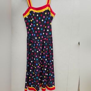 Red, Yellow and Blue Size 16 Polka Dot Dress